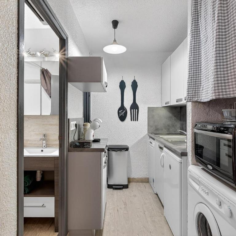 Studio 5 Pers, rdc, pied des pistes - Appartement 1 Chambre - Vue sur Jardin - 16