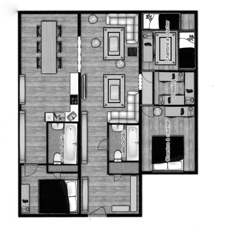 Arc 2000 appartement type chalet - Appartement 3 Chambres Premium avec Balcon - 18