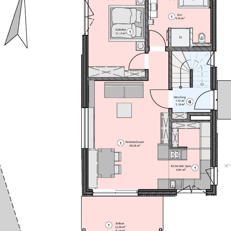 Wohnen an der Ach - Apartment mit 1 Schlafzimmer und Garten - 20