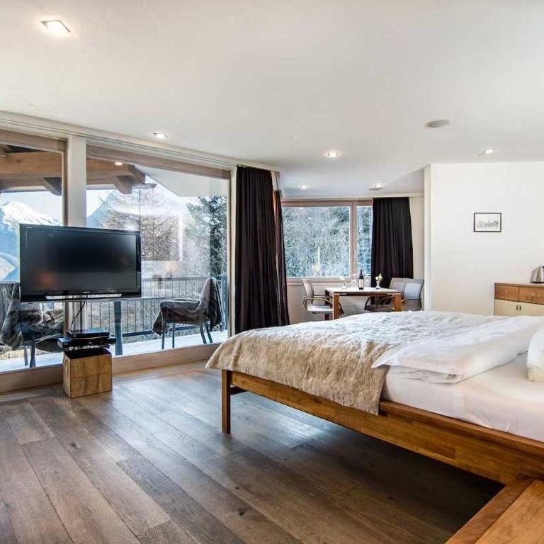 Waldhotel Fletschhorn Private Whole Hotel in Saas-Fee 360 Alpine Views & Sauna - Chalet - 6