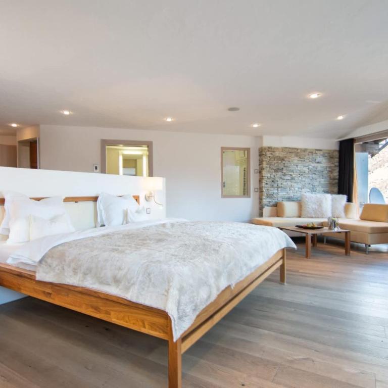 Waldhotel Fletschhorn Private Whole Hotel in Saas-Fee 360 Alpine Views & Sauna - Chalet - 20