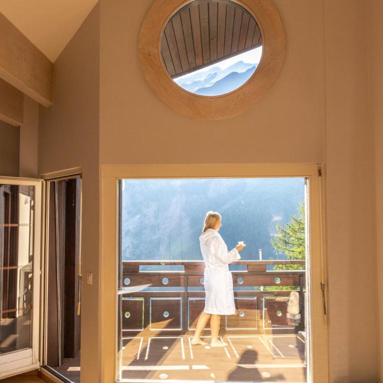 Waldhotel Fletschhorn Private Whole Hotel in Saas-Fee 360 Alpine Views & Sauna - Chalet - 38