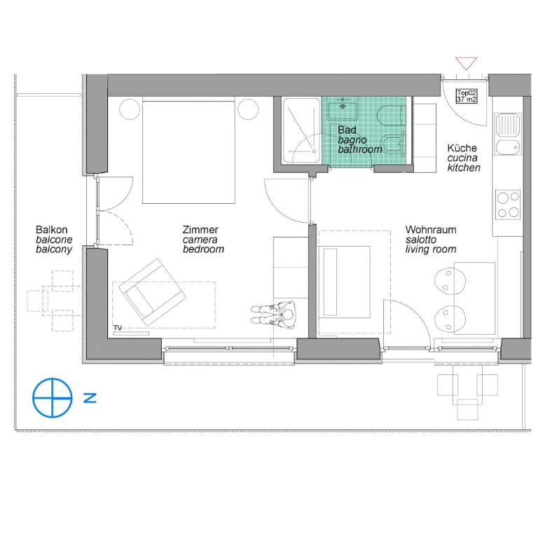 Hus Appartement - Nr. 2 - Appartamento Superior con 1 Camera da Letto e Balcone - 17