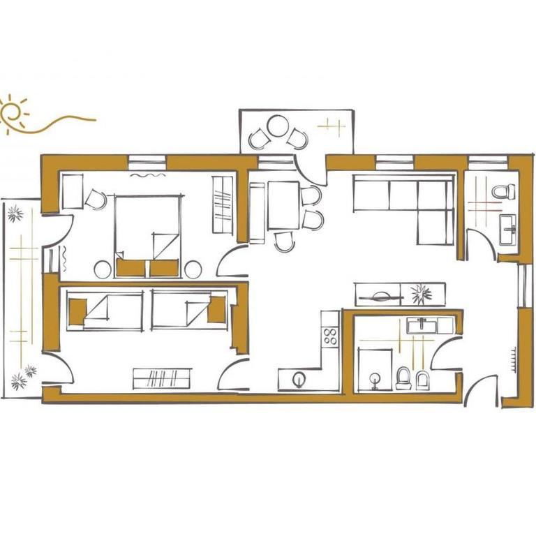 Living Lerchna -Apartment Morgentau - Two-Bedroom Deluxe Apartment with Garden View - 19