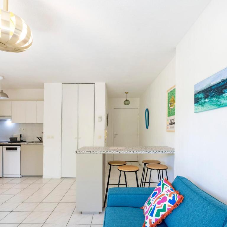 T2 au calme - 200m de la plage - Apartamento de 1 dormitorio con vistas al jardín - 9
