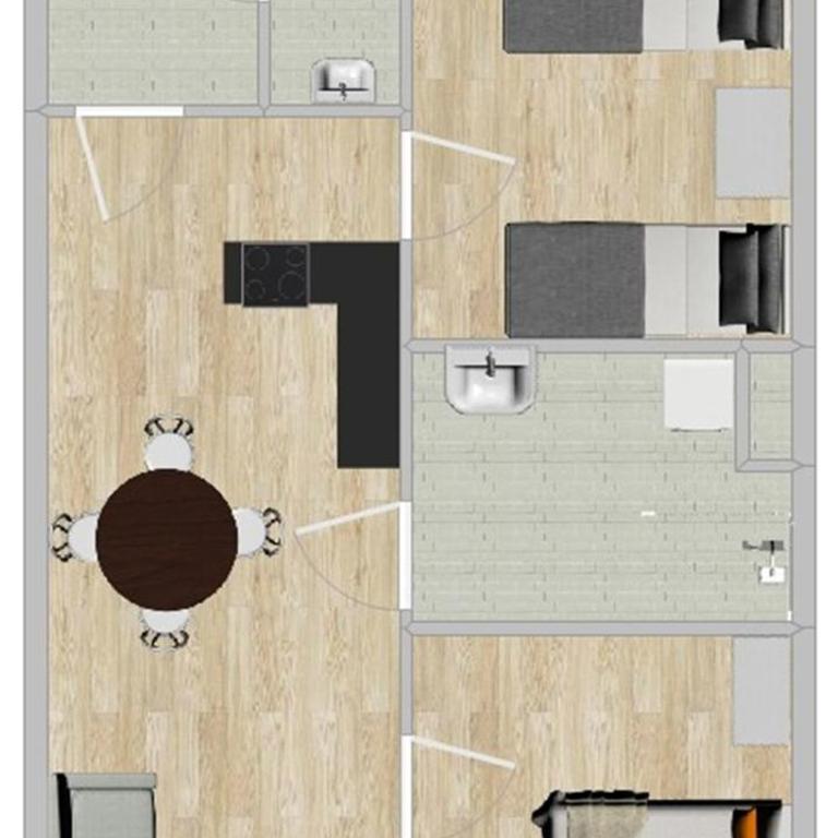 M2Suites by BestChoice - Messe - Parking - Self-Check-in - Apartment mit 2 Schlafzimmern und Balkon - 29