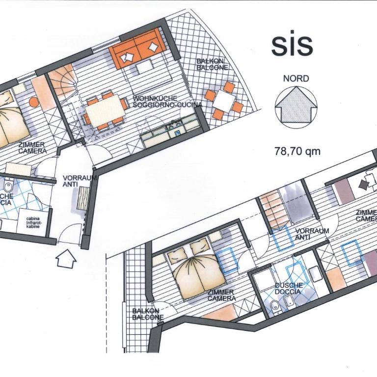 Apartment Sis Residence Bun Ste - Appartamento Premium con 3 Camere da Letto e Balcone - 39