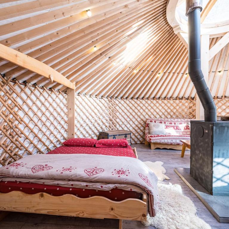 La yourte des Clapières - Chambre Quadruple avec Douche - 7
