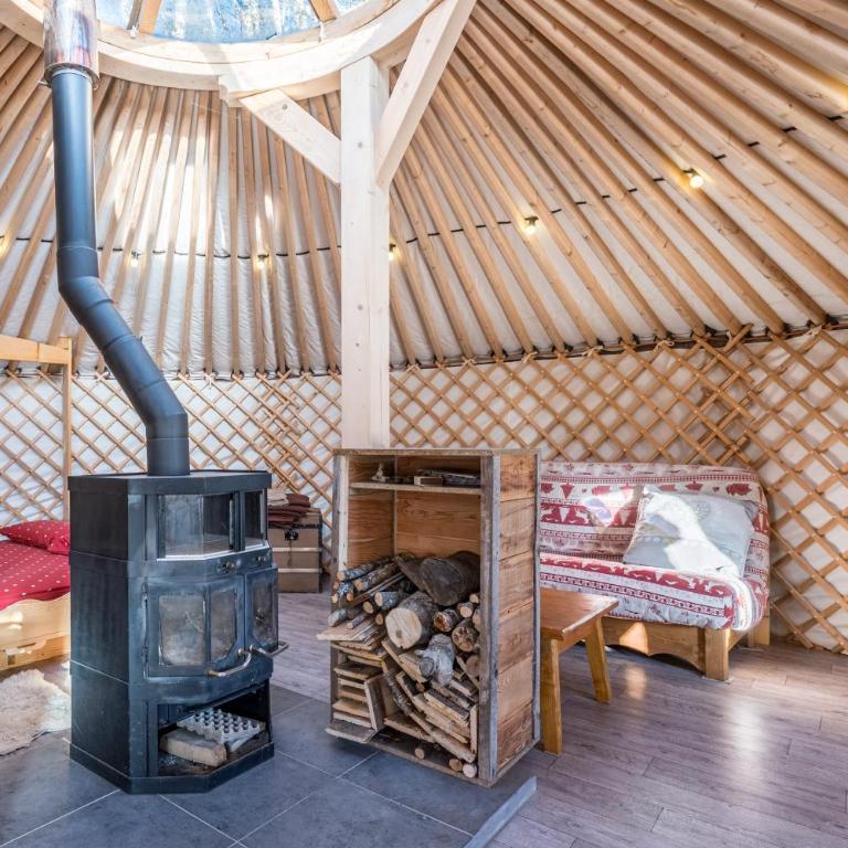 La yourte des Clapières - Chambre Quadruple avec Douche - 13