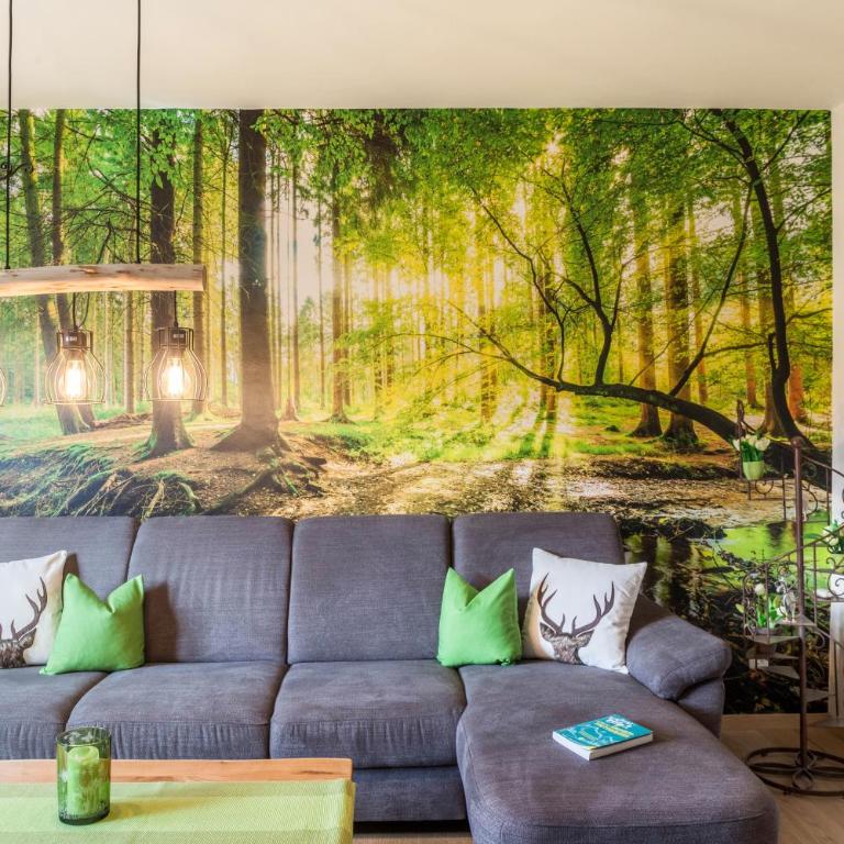 Ferienwohnung Waldruhe - Apartamento Deluxe de 2 dormitorios con vistas al jardín - 7
