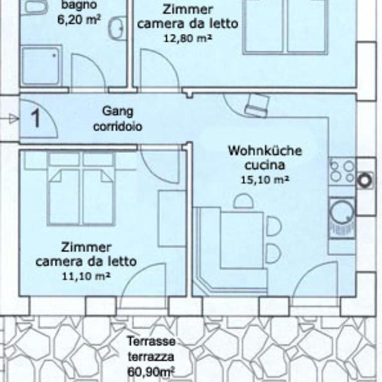 Heinzenhof Welschnofen - Two-Bedroom Deluxe Apartment with Garden View - 24