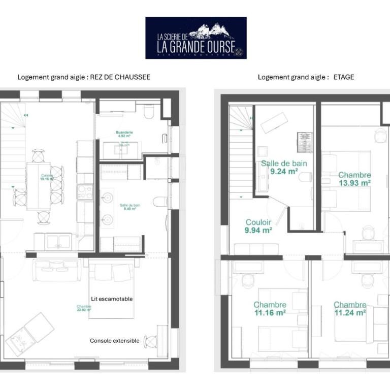 La scierie de la grande ourse - Appartement 3 Chambres Premium avec Balcon - 31