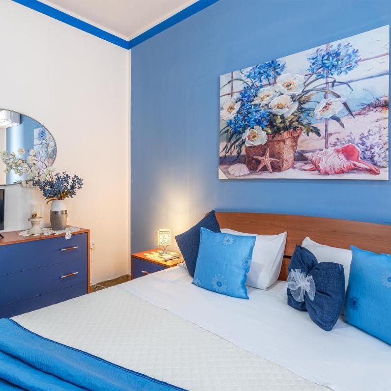 Villa le tre Commari - Blu - Appartamento Deluxe con 2 Camere da Letto e Vista Giardino - 9