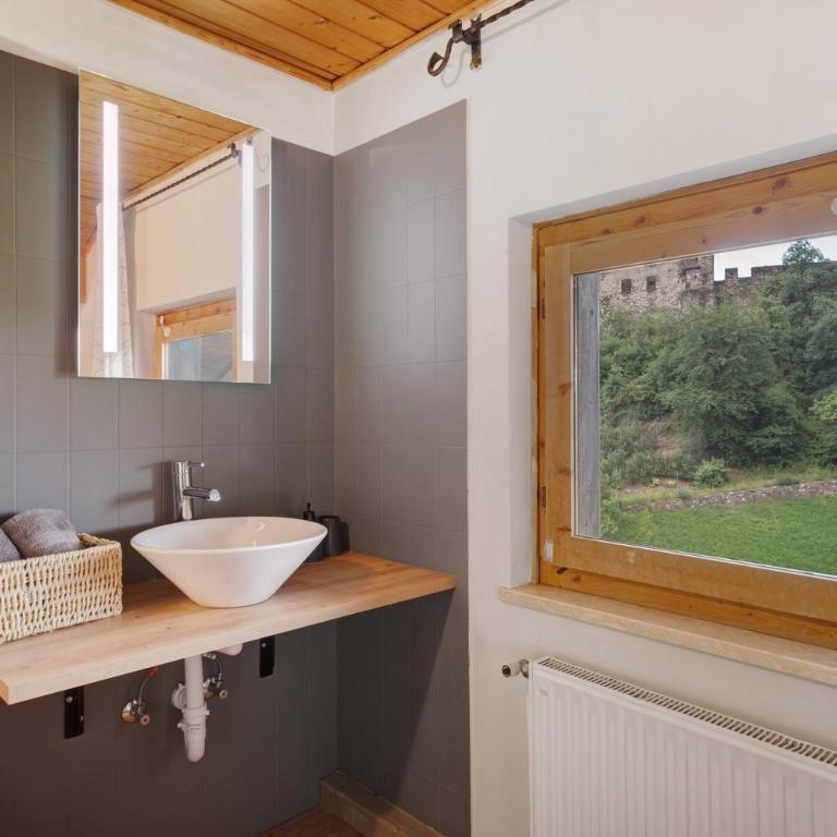 Ferienwohnung Bergblick-schlosshof - Two-Bedroom Deluxe Apartment with Garden View - 11