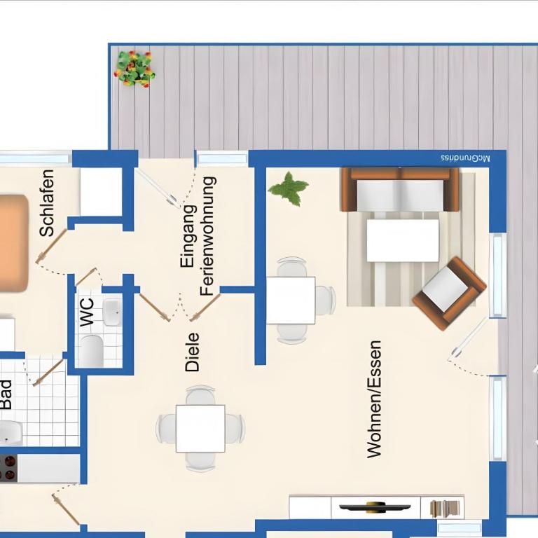 Ferienwohnung Alpenherz 80qm - Apartment mit 1 Schlafzimmer und Gartenblick - 28