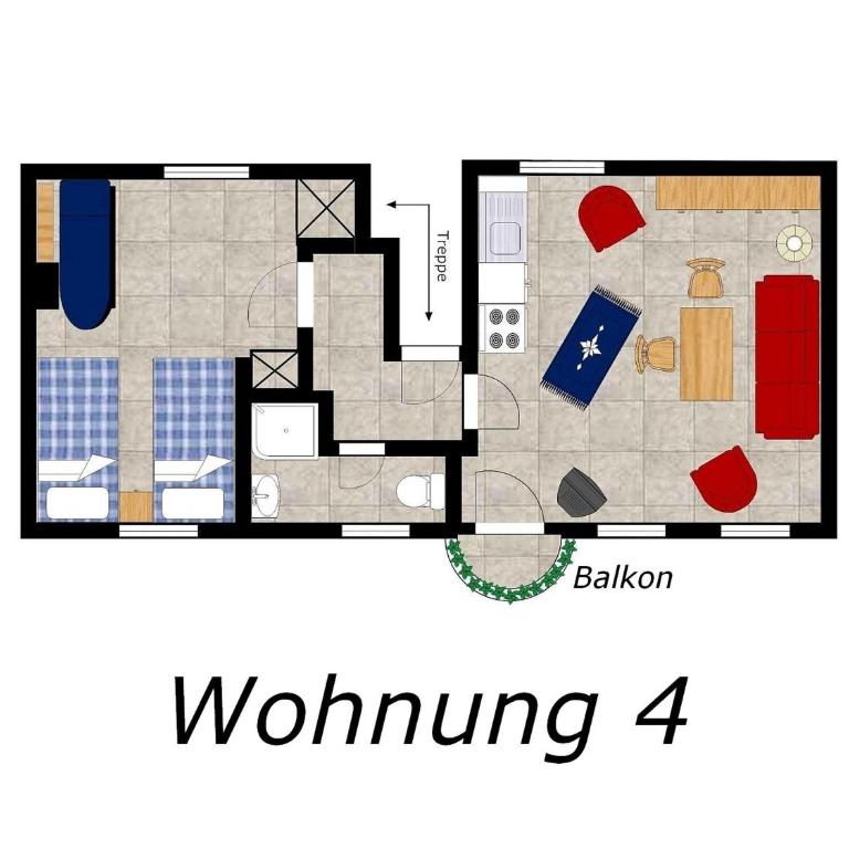 Appartementhaus Fischer - Apartment mit Dusche - 16