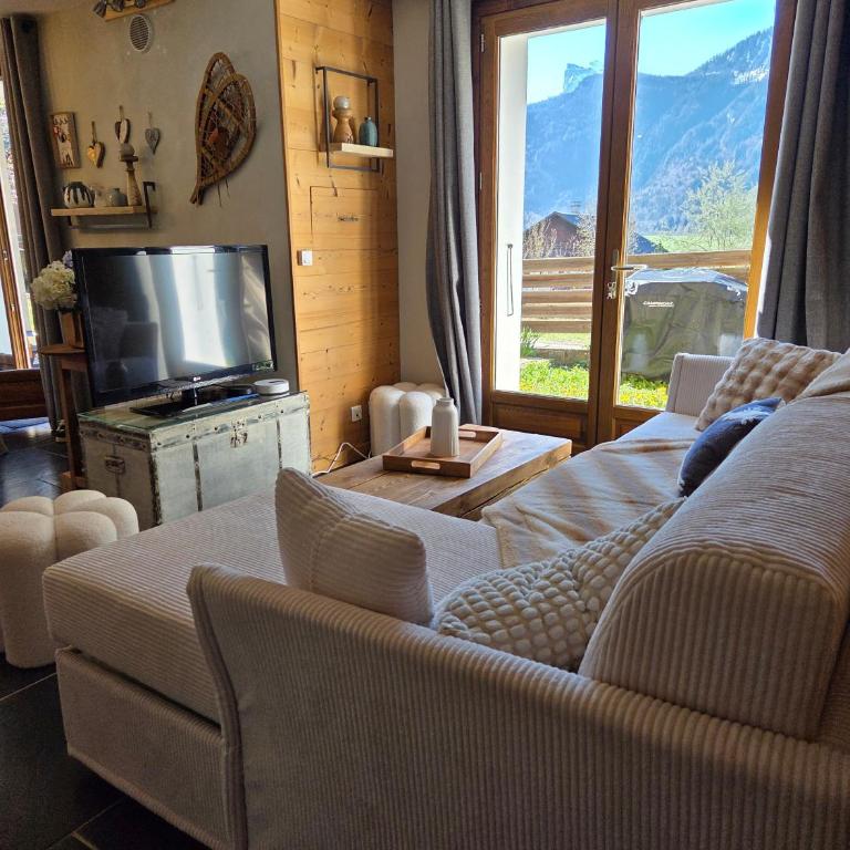 6 pers Samoëns Jardin, Vue et Wifi - Appartement 3 Chambres Premium avec Balcon - 8