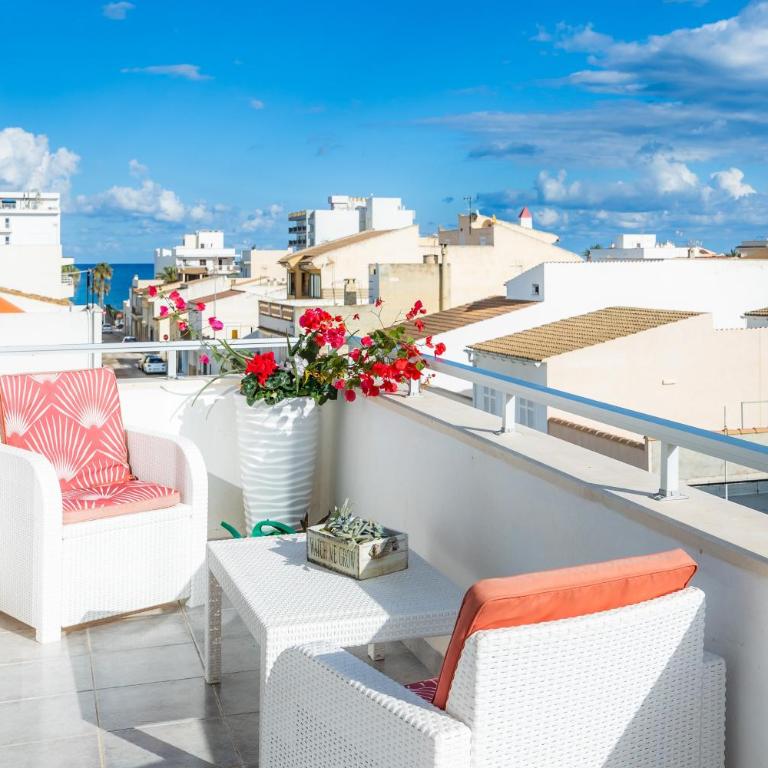 Can Picafort Sea Breeze - Two-Bedroom Deluxe Apartment with Ocean View - 3