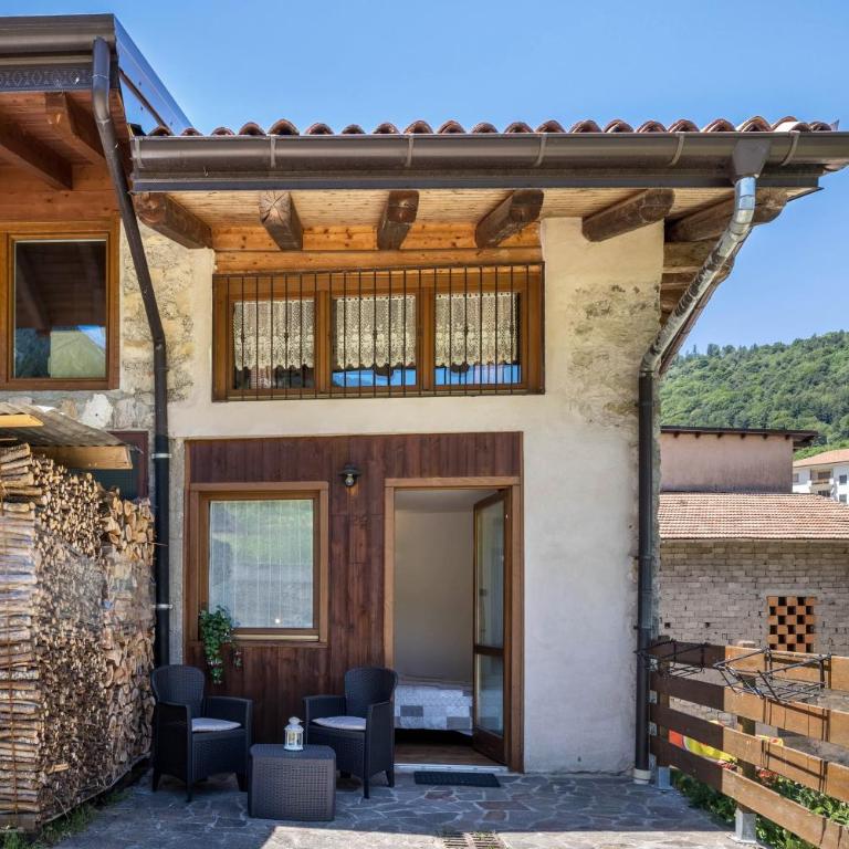 Agritur piazera con terrazzo - Two-Bedroom Apartment with Mountain View - 1