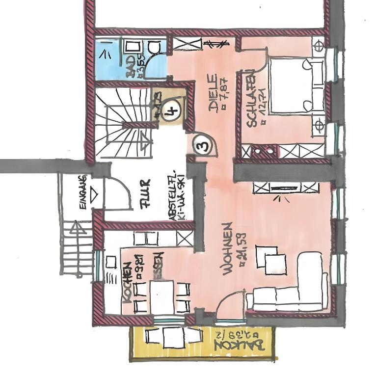 Beim Schweizer - Appartement 1 Chambre Supérieur avec Balcon - 25