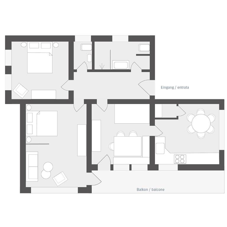 Valentin36 Apartment Geisler - Two-Bedroom Deluxe Apartment with Garden View - 43