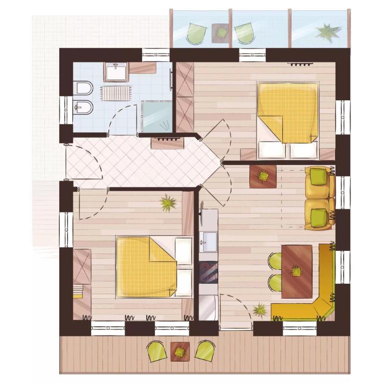 Rieplechn App - Appartamento Deluxe con 2 Camere da Letto e Vista Giardino - 10