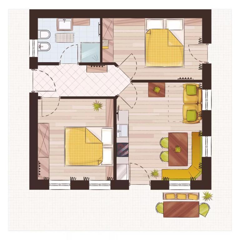 Rieplechn App - Appartamento Deluxe con 2 Camere da Letto e Vista Giardino - 10