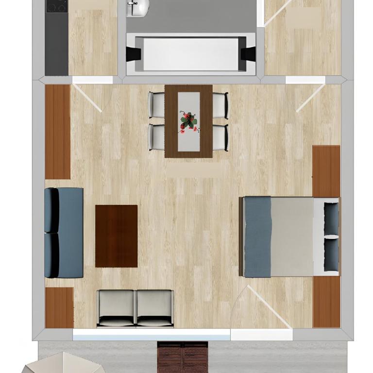 Ferienwohnung Bergrose - Studio mit Terrasse - 18