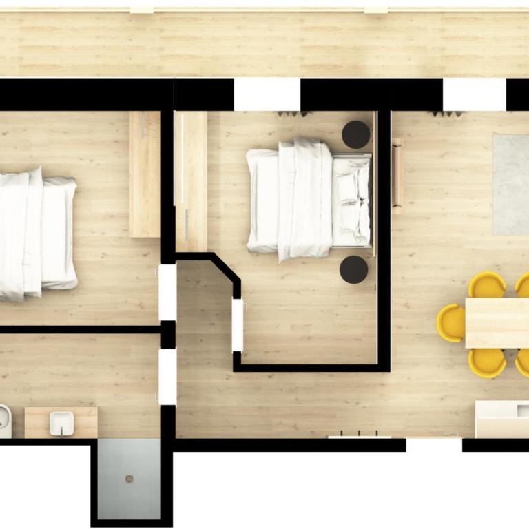 Kamerloy Apartments F - Appartamento Deluxe con 2 Camere da Letto e Vista Giardino - 34