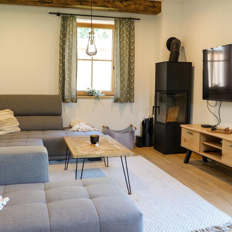 Chalet Almblick mit Sauna - Three-Bedroom Apartment with Mountain View - 17