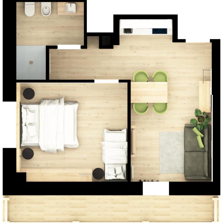 Kamerloy Apartments G - Appartamento Superior con 1 Camera da Letto e Balcone - 31