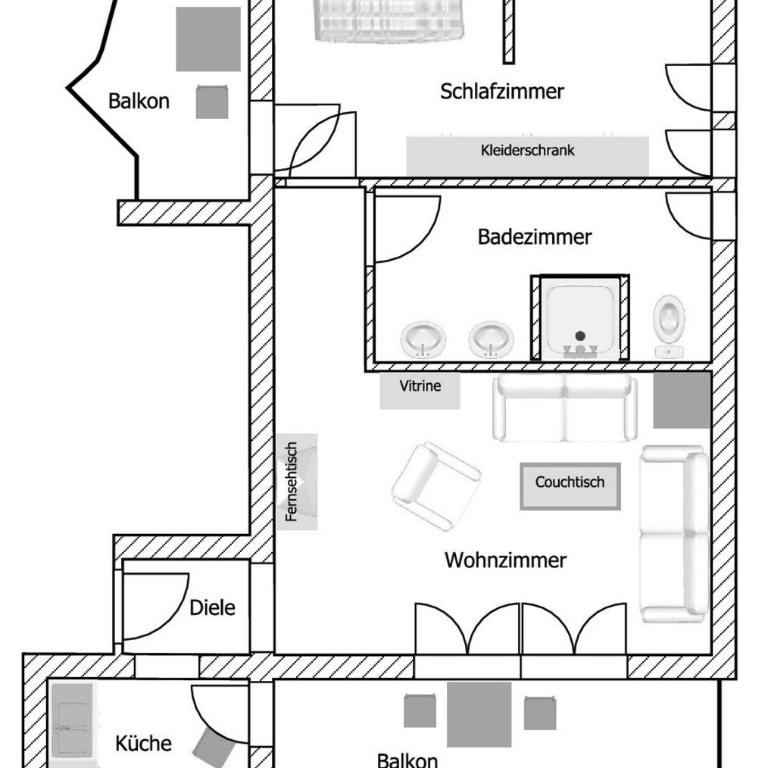 Gästehaus Wolfgang Lödensee - Superior Apartment mit 1 Schlafzimmer und Balkon - 12