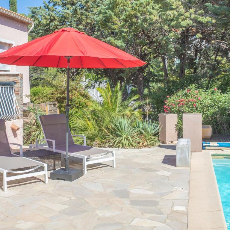 Coin de paradis plage Peguiere - Two-Bedroom Deluxe Apartment with Garden View - 4
