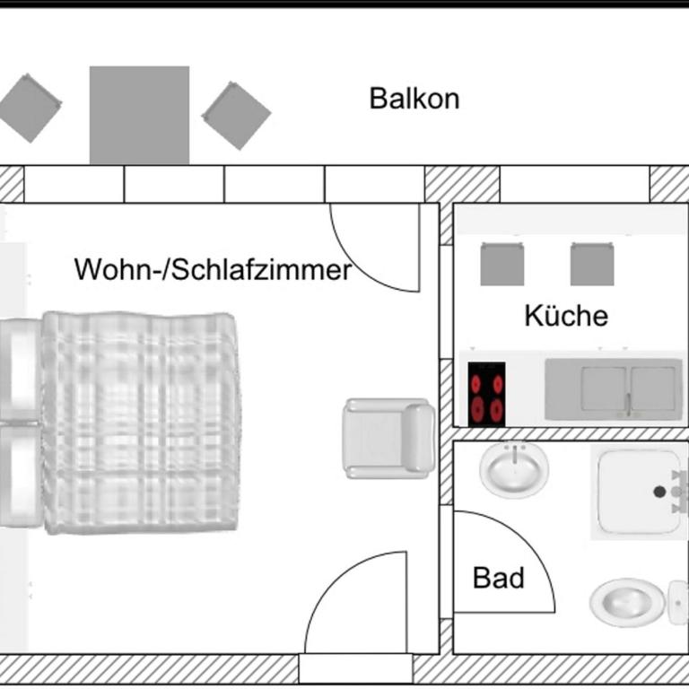 Gästehaus Wolfgang Taubensee - Studio mit Bergblick - 11