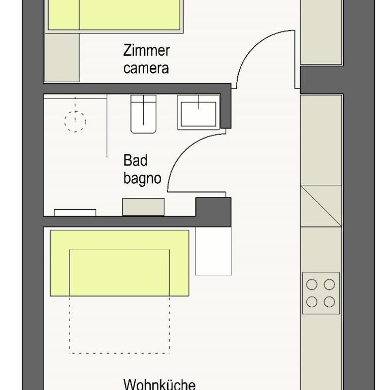 Waalhof Ferienwohnung Golden - Apartment mit 1 Schlafzimmer und Gartenblick - 20