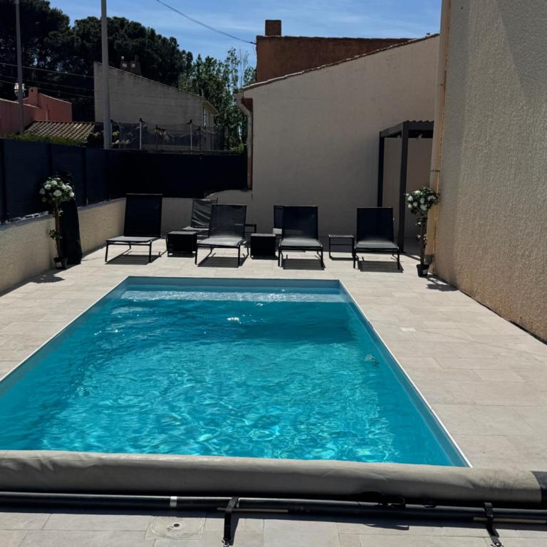 Piscine chauffée Clim WIFI 13 personnes Centre Valras-Plage - Maison 5 Chambres - 1