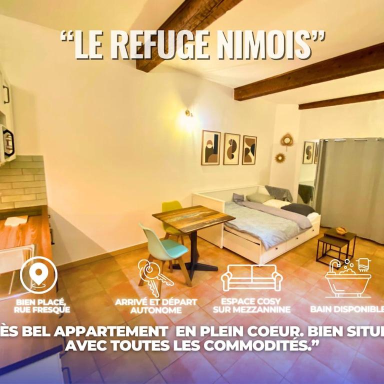 Cocon Nîmois Plein Coeur-rue Fresque Arènes à 50 m - One-Bedroom Apartment - 1