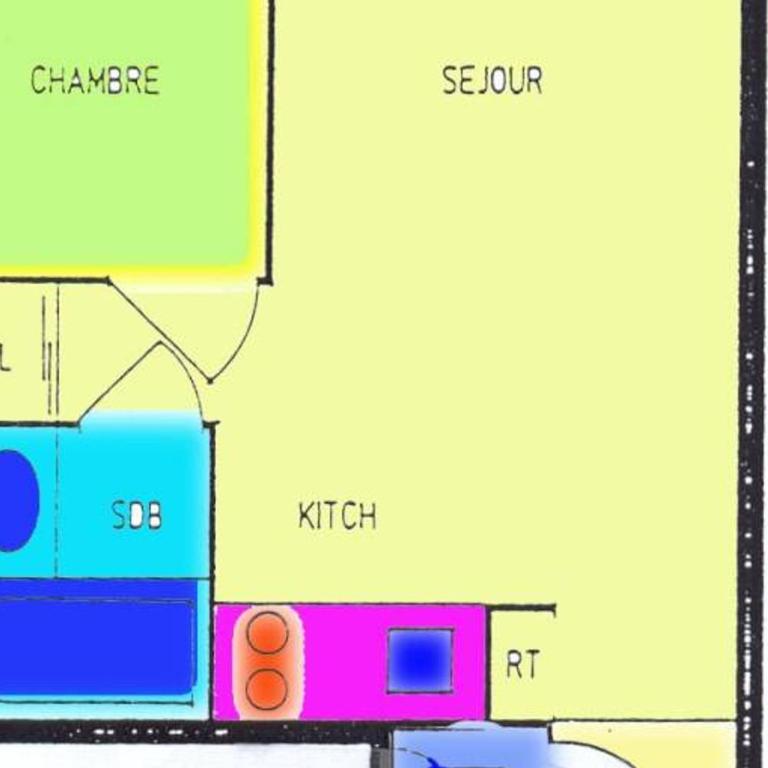 Appartement 4 pers., village, proche pistes, piscine l'été, commerces à pied - Appartamento con 1 Camera da Letto - 11