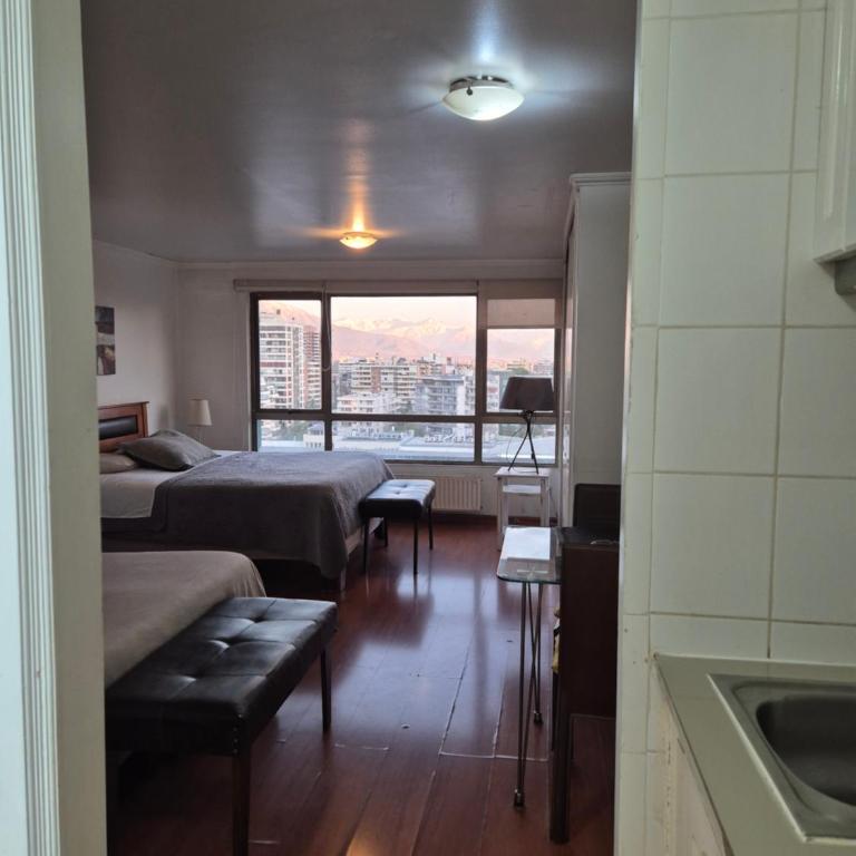 Departamento camas dobles excelente conectividad Providencia - One-Bedroom Apartment - 5