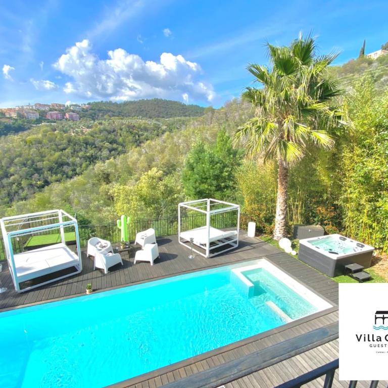 VILLA COLINA Cannes Mandelieu - Camera Matrimoniale con Vasca Idromassaggio - 20