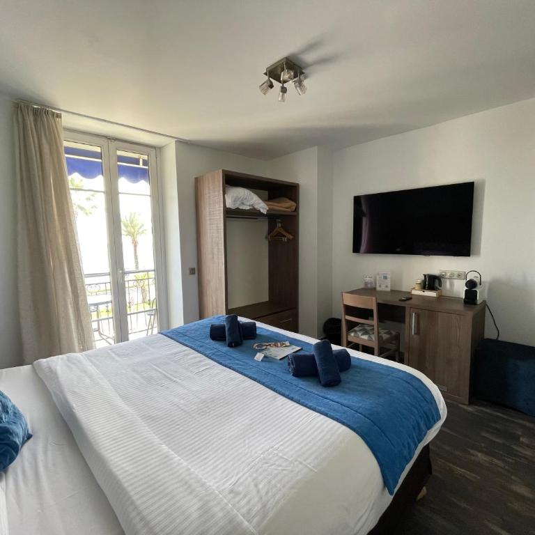 Hotel Flots d'Azur Promenade des Anglais - Chambre Double Confort avec Balcon - Vue sur Mer - 2