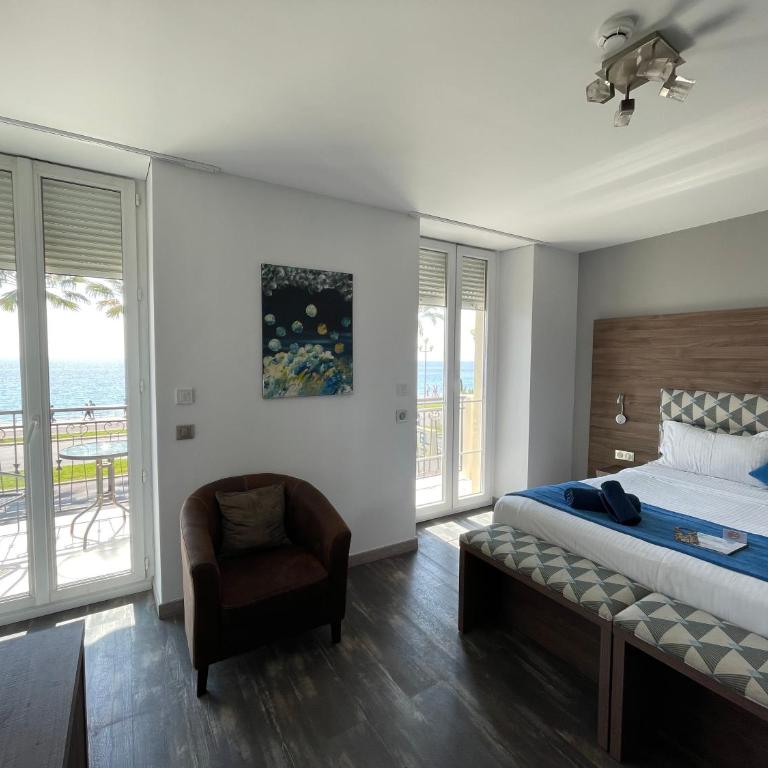 Hotel Flots d'Azur Promenade des Anglais - Chambre Double Privilège avec Balcon - Vue sur Mer - 2