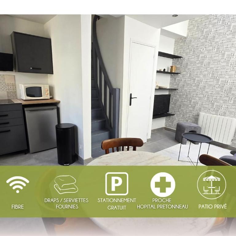 Lamartine - Charmant duplex proche CHU Bretonneau - Appartamento con 1 Camera da Letto - 2
