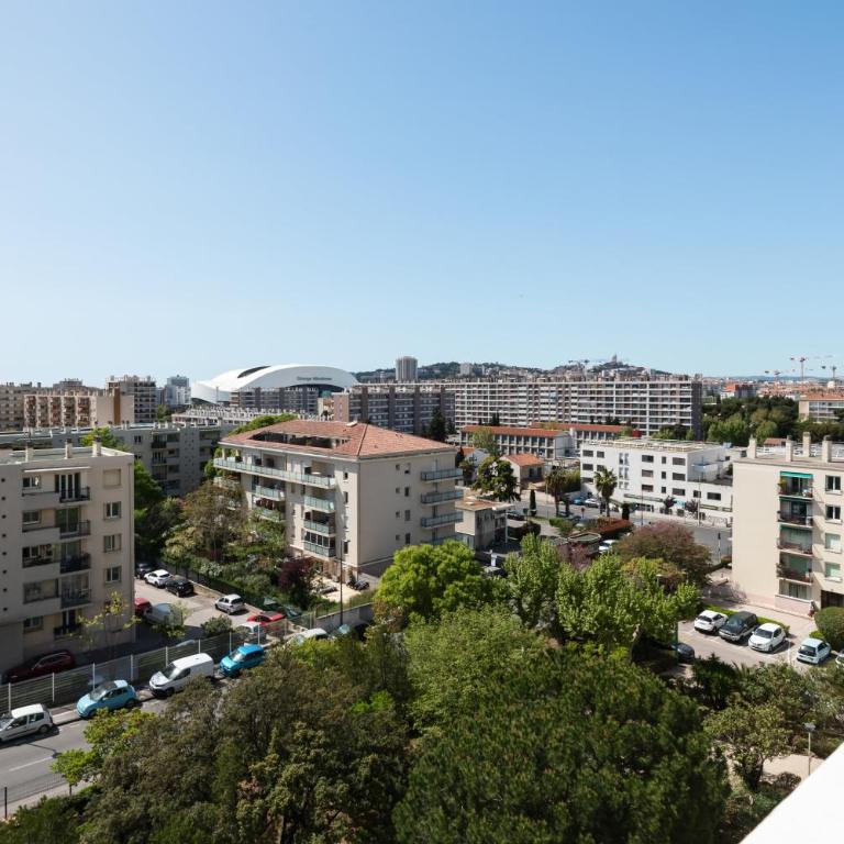 Appartement climatisé proche stade Vélodrome avec balcon - Appartement 3 Chambres - Vue sur Mer - 11