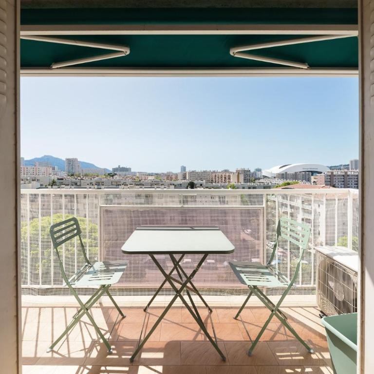 Appartement climatisé proche stade Vélodrome avec balcon - Appartement 3 Chambres - Vue sur Mer - 10