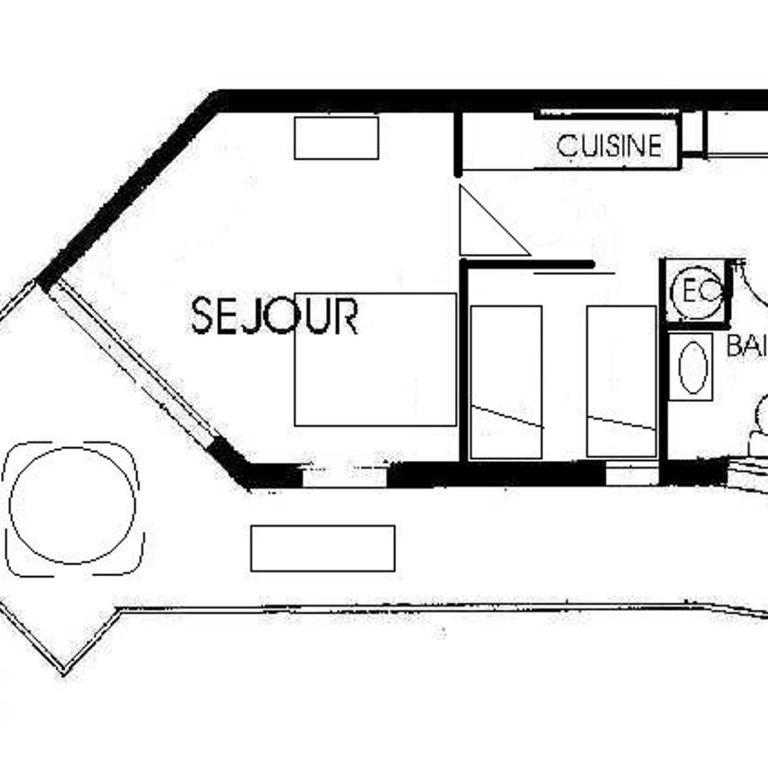 T2 au Lavandou, accès plage, climatisation, parking, pour 4 personnes - FR-1-803-62 - Apartamento - 9