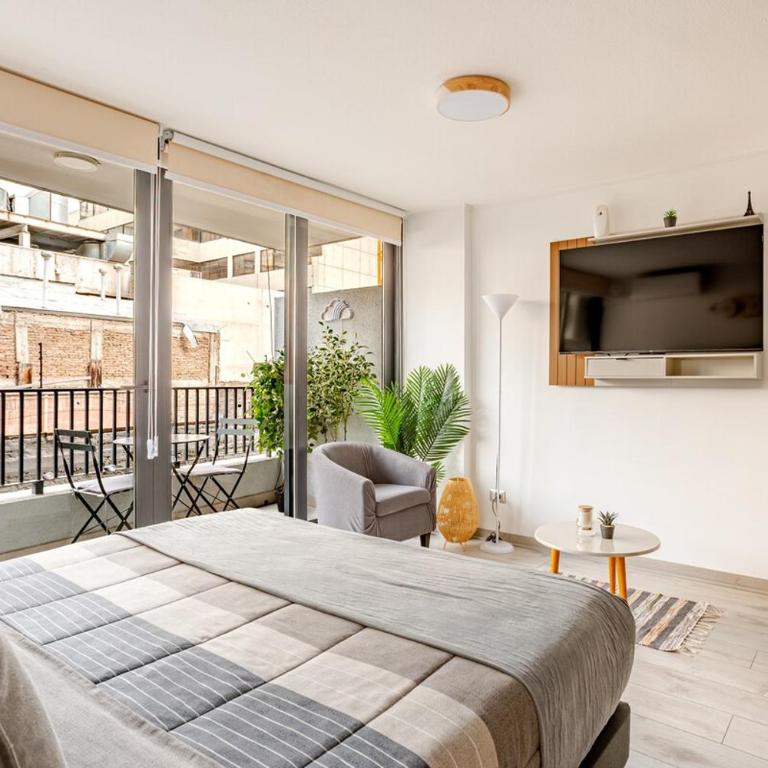 Departamento Suite moderno confortable y con ubicación privilegiada de la ciudad cercano a Palacio De La Moneda y los lugares turisticos de Santiago CON CALEFACCIÓN - One-Bedroom Apartment - 3