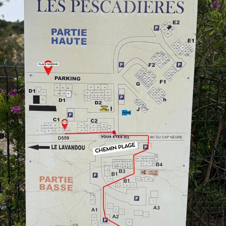 Studio jardin 4 pers piscine plage Le Lavandou - Apartamento Estudio - 15