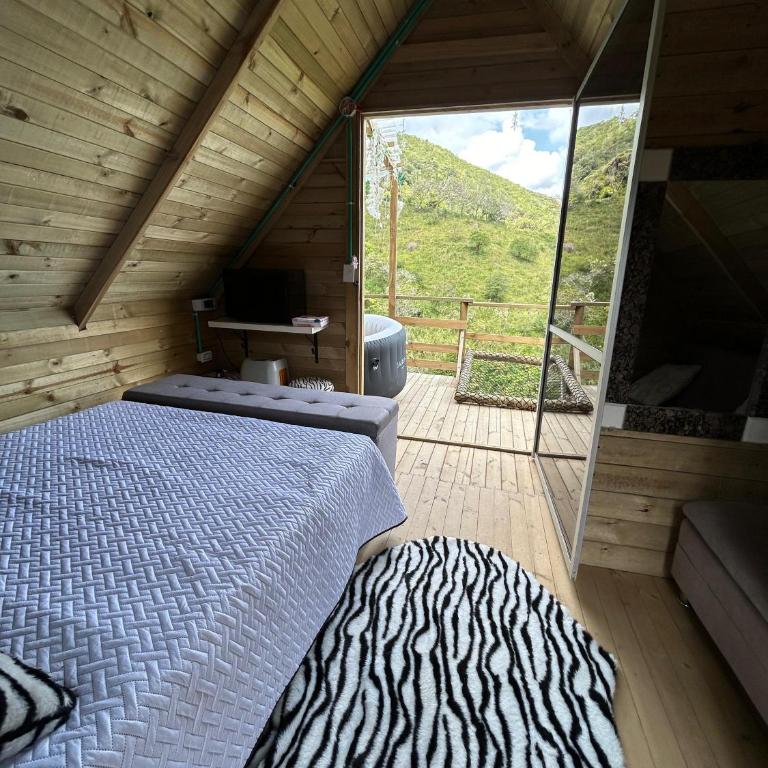 Finca la cabaña Familiar - Habitación Deluxe - 1 cama grande - 1