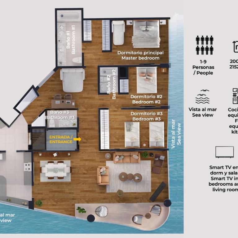ALU Luxe - Premium Oceanfront Apartments Larcomar - Apartamento Premier de 4 dormitorios - 25